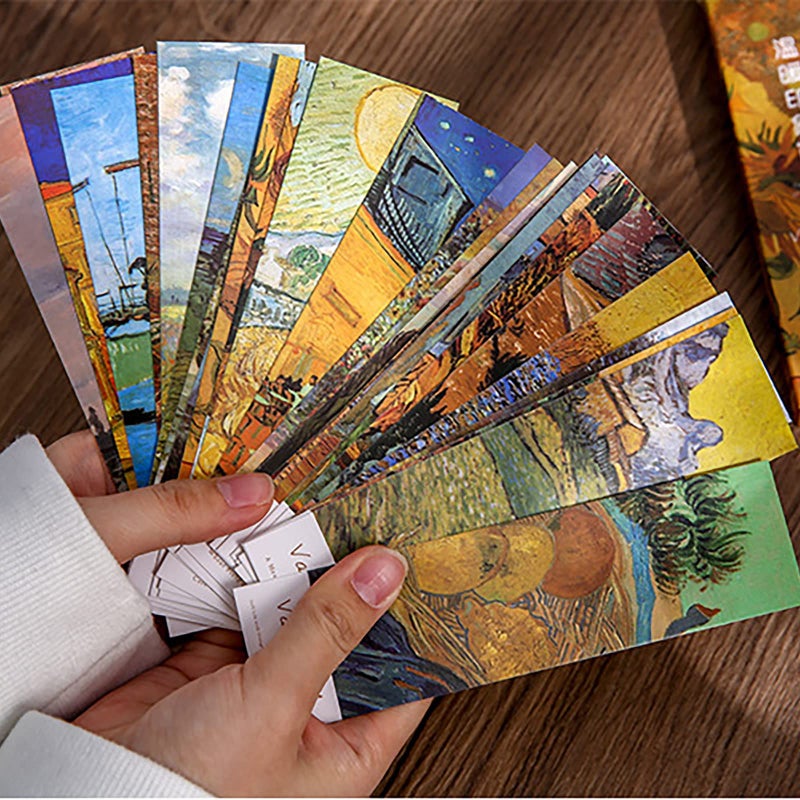 Doraking 30 قطعة من علامات Van Gogh Art Works الورقية لمحبي الكتب، مجموعة علامات الطباعة الشهيرة في صندوق (لوحة) - Image 2